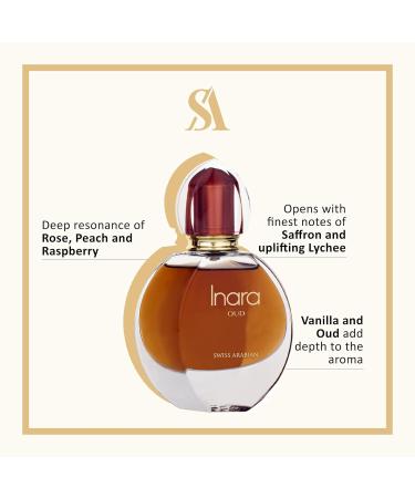 Swiss Arabian Inara Oud - Luxury Products from Dubai - Long Lasting Addictive Personal EDP Spray Fragrance - Seductive Signature Aroma - 1.8 oz - Buy Online on GoSupps.com