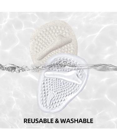 Premium Metatarsal Pads for Women | Silicone Ball of Foot Cushions for All-Day Pain Relief - Light Apricot & Transparent - Buy Online on GoSupps.com