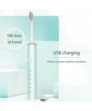 2023 Upgraded USB Rechargeable Electric Toothbrush with 8 Brush Heads - Green - Buy Online on GoSupps.com
