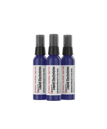 All-Natural Liquid Electrolytes - Sugar-Free | Zero Calories - 3 Pack (90 Servings)