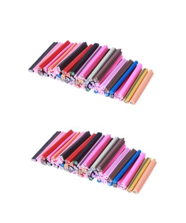 Housoutil 100 Pcs Spray Talcum Scatchbook Scalp Massager Comb Horn Scrapbooks Material Cane Diy Nail Art Fingertip Nail Rings Self Made Nail Art Stickers Decorate 3d Manicure mediumx2pcs As Shownx2pcs