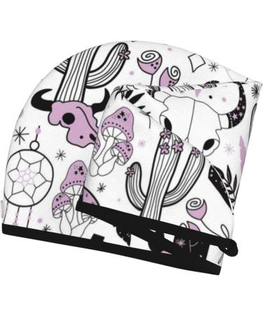 Super Absorbent Cowboy Microfiber Hair Towel Wrap for Women - Quick Dry Coral Velvet for Long Curly & Thick Hair - Buy Online on GoSupps.com