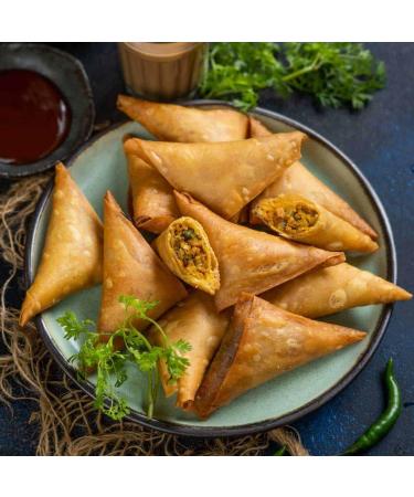 Indian Punjabi Crispy Samosa Vegetarian Half Cooked Samosa 100% Fresh Home Made Snacks x 15 Pcs For Friend & Family For All Occasions Tasty And Twisty Treat Sold By Kidzbuzz - Buy Online on GoSupps.com