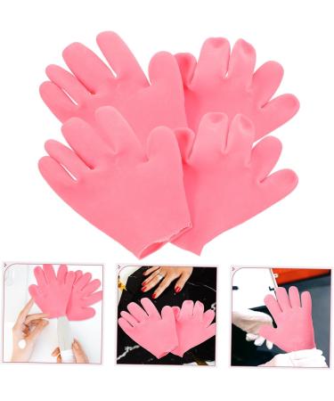FRCOLOR 2 Pairs Moisturizing Gloves Mittens Lotion Gloves Overnight for Women Gloves for Dry Hand Silicone Glove Lotion Hand Moisturizing Glove Sock Silica Gel Miss Soft Pink - Buy Online on GoSupps.com