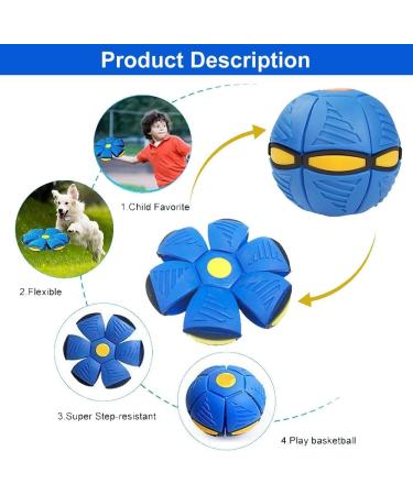 Buy Interactive Dog Frisbee Ball - Perfect Flying Toy for Dogs Training & Catching | International Shipping - Buy Online on GoSupps.com