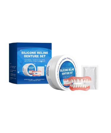 Denture Beauty Kit Teeth Cosmetic Set For Gaps & Enhancement Comfortable & Natural Look Easy To Use(2PC)
