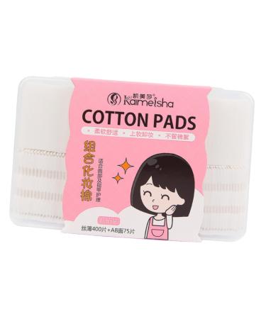 Housoutil 2 1 Makeup Pads Beauty Accessories Makeup Remover Pads Facial Puff Makeup Removing Wipes Face Wipes Cleaning Tool Face Cleansing Wipes Cleaning Wipes Cotton Pads 2 in 1 White