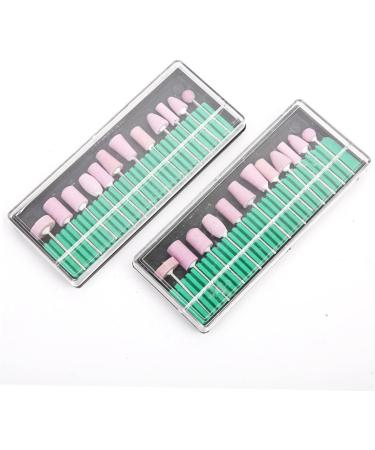 FRCOLOR 2 drill Accessories nail nail grinding head tool clean nail drill bits set manicure Grinding head 12 piece set nails drill bits nail tool nail drill tool nail drill drill set - Buy Online on GoSupps.com