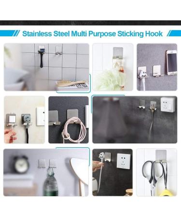 NUOWEI DUCK Razor Holder - Multi-Purpose Self-Adhesive Stainless Steel Hooks for Shower Kitchen Towel & More (8 Pack) | Waterproof & Durable - Buy Online on GoSupps.com