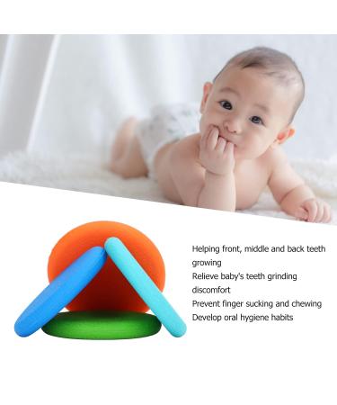 4-Piece Silicone Baby Bite Ring Toy | Sensory Caliper & Food-Grade Infant Toys - Safe & Fun for Teething! - Buy Online on GoSupps.com