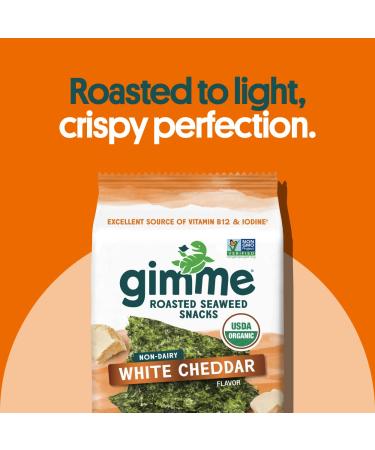 Organic White Cheddar Roasted Seaweed Sheets - Keto, Vegan, Gluten Free - 6 Count Pack - Buy Online on GoSupps.com