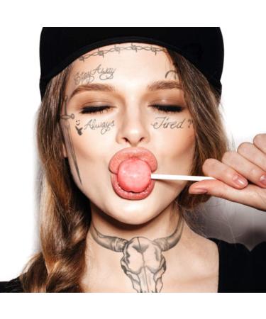 Inkdaze Post Malone Face Tattoo Set - Temporary Tattoos - Skin Safe Tattoo - Tattoo Accessories - 16 Pieces