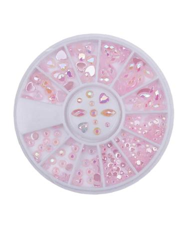 Mixed Size Glitter Rhinestones Charm for Nail Art Beauty Makeup DIY Decor with Storage Organizer Box