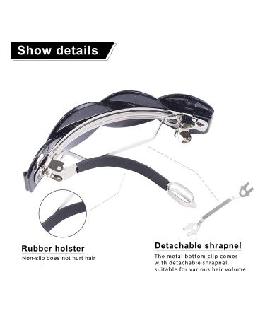 Mistofu 3-Piece Large Snap Barrettes Set for Women - Retro Classic Hair Accessories for Thick Hair - Fine Pink - Buy Online on GoSupps.com