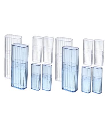 SEWACC travel age 12 pieces of travel box portable tooth powder transparent plastic container Mini plastic container Pick-etui dental packs holder donor CARRRY hair jug holder x 2 pieces 10.4x3.4x2.1cMx2PCs