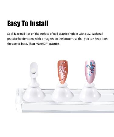 Justotry 2 Set Nail Stand for Press On Nails Display - Fake Nails Holder for Painting & Practice - Beginner Acrylic Nail Art Kit Accessories (Black & White) - Buy Online on GoSupps.com