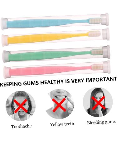 Tovinanna 4-Piece Wangan Hair Toothbrush Set | Extra Soft Bristle Bamboo Coal Toothbrushes for Kids | Travel & Oral Hygiene Essentials - Buy Online on GoSupps.com