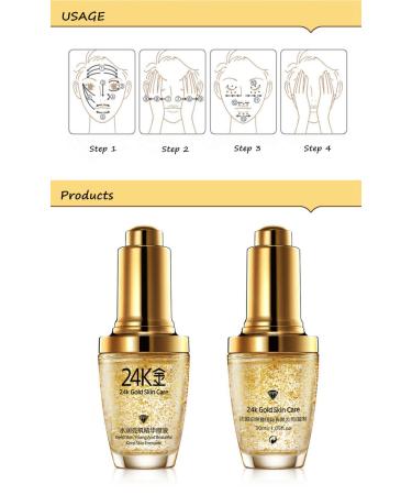 Bioaqua 24K Gold Essence Anti-Aging Mask 30ml - Collagen, Hyaluronic Acid, Natural Extract - Buy Online on GoSupps.com