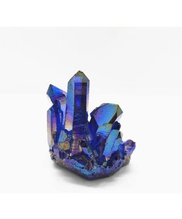 Natural Crystal Rough 75g Crystal Cluster Specimen Blue Angel Aura Flower Natural Electroplating Gemstone Quartz Cluster - Buy Online on GoSupps.com