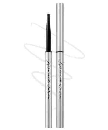 Erinde Erinde White Gel Eyeliner Waterproof and Long-Lasting Soft and Silky White Kohl Pencil Highly Pigmented Eye Makeup Smudge-Resistant Precise Eyeliner Vegan