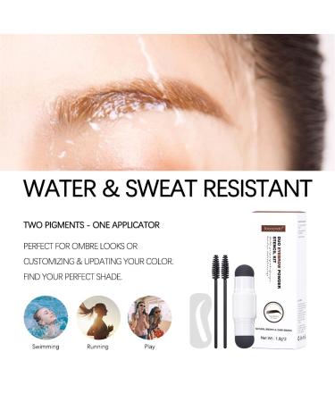 Dual-Color Eyebrow Stamp Stencil Kit | 10 Reusable Stencils Waterproof Powder - Natural & Dark Brown - Buy Online on GoSupps.com