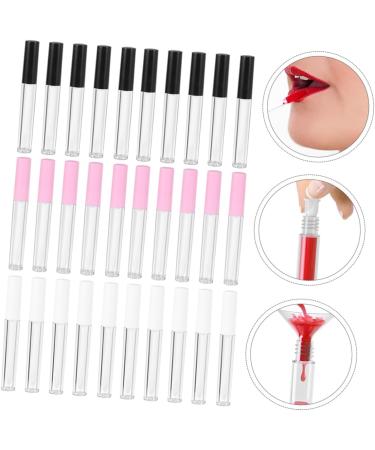 Alipis Lot de 30 Tubes de Rouge L vres 2 5 Ml R utilisables Transparents Bouchons Blanc Rose et Noir pour Maquillage Diy Flacons L gers Adapt s aux Cosm tiques et Voyages - Buy Online on GoSupps.com