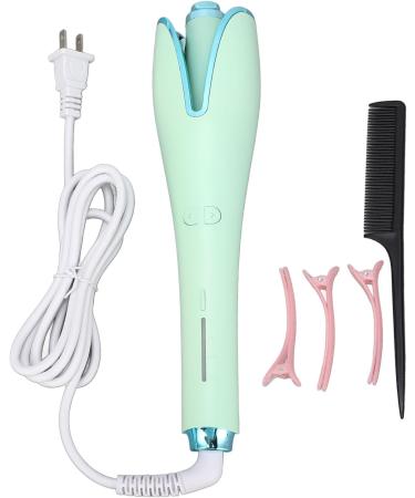 Auto Hair Curler Iron Negative Automatic Curling Iron with Long Barrel for Waves and Curls Anti Scald Anti Tangle Rotating Curling Wand for Hair Styling Green - Buy Online on GoSupps.com