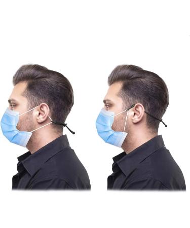 HX AURIZE Extra Long Adjustable Mask Holder - 4 Pieces - Black | Comfortable & Versatile Mask Extension for International Shipping - Buy Online on GoSupps.com