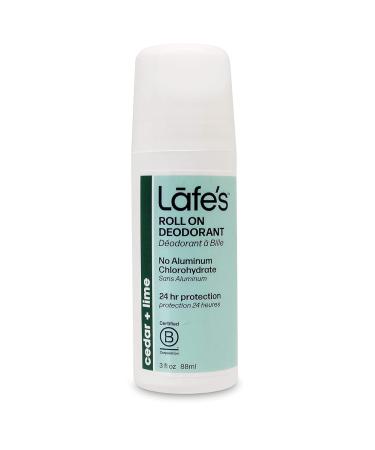 Lafe's Natural Deodorant 3-Pack | Aluminum-Free Roll-On - Cedar & Lime Lavender & Aloe Rose & Coriander | Eco-Friendly & Cruelty-Free - Buy Online on GoSupps.com