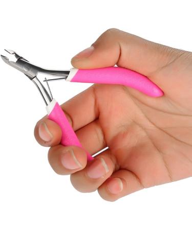 Stainless Steel Nail Art Cuticle Nipper Dead Skin Remover Clipper - Rose Red - Buy Online on GoSupps.com