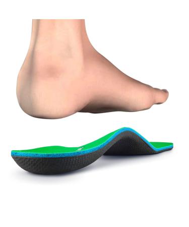 Plantar Fasciitis Arch Support Insoles Orthotic Insoles for Flat Feet Foot Pain Heel Pain Comfort Shoes Inserts for Men and Women Green UK-10-290mm