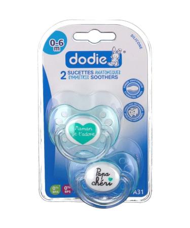 Dodie Anatomical Silicone Sucker N 31 for 0-6 Months | Lot of 2 | International Shipping Available - Buy Online on GoSupps.com
