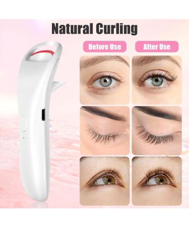 LOPHE Electric Heated Eyelash Curler Rechargeable Electric Curler with Smart Silicone Heating Pad 10s Quick Heat and Long-Lasting Eye Lashes Curler for Girl Women Lash Curling No Pinching - Buy Online on GoSupps.com