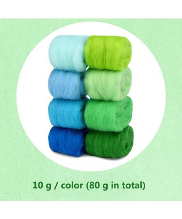 8 Colors Nature Wool Roving Set for Needle Felting and DIY Crafts - Buy Online on GoSupps.com