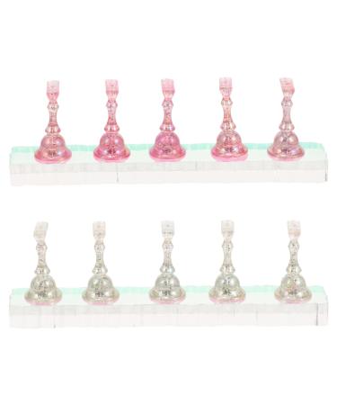 POPETPOP 2 Sets Acrylic Nail Display Stand Nail Practice Holder Magnetic Nail Practice Stand Fingernail DIY Nail Design Stand for False Nail Manicure Tool Home Salon Use
