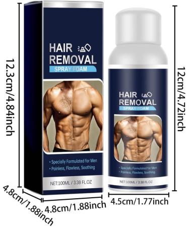 Men Hair Removal cream Spray Natural Permanent Hair Removal Spray for Face Underarm Arm Leg Non-Irritating Depilatories Product - Buy Online on GoSupps.com