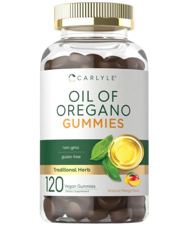 Carlyle Oregano Oil Gummies | 3000mg | 120 Count | Natural Mango Flavor | Vegan, Non-GMO, and Gluten Free Extract Formula | Traditional Herb Supplement
