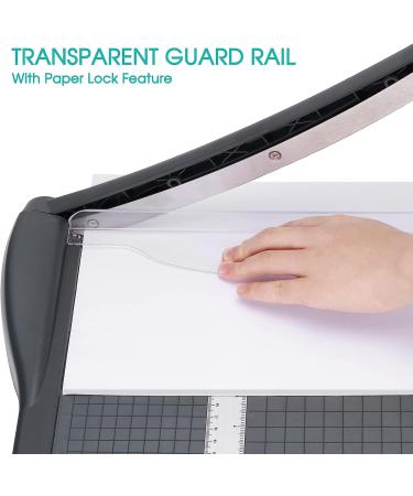 Paper Cutter  Paper Trimmer with Safety Guard  12" Cut Length Paper Slicer with 16 Sheet Capacity Paper Cutting Board Guillotine Paper Cutters and Trimmers for Cardstock Cardboard Vinyl - Buy Online on GoSupps.com