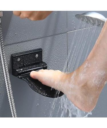 GODECOR Solid Alloy Metal Shaving Pedestal | Black Leg Pedestal for Shower | Folding Foot Rest for Hotel | YL00029 (Black) - Buy Online on GoSupps.com