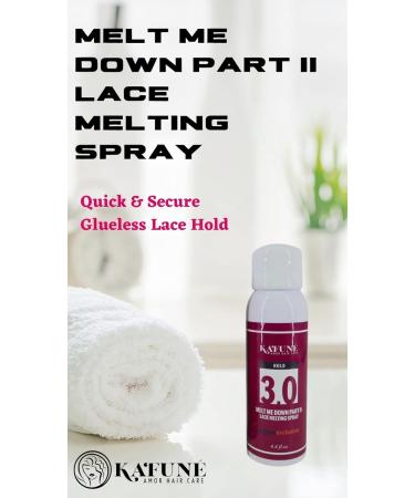 Melt Me Down Part II Lace Melting Wig Spray - Secure Hold for HD Swiss & French Lace Wigs - Ideal for Daily Use Lasts 1-5 Days Glueless - International Shipping Available - Buy Online on GoSupps.com