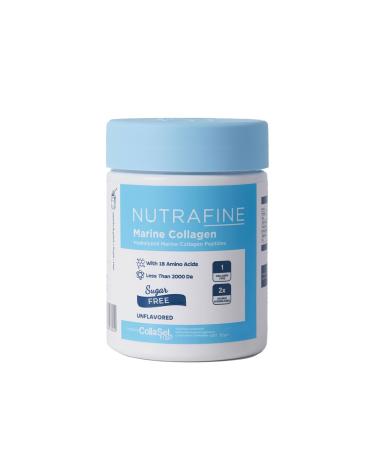 Nutrafine Marine Collagen Powder 100 Double Hydrolyzed Type I Clinically Tested Fish Collagen Peptides 70 g 7 Day Supply
