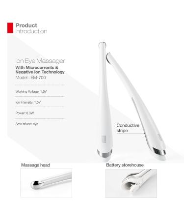 EM-700AS Micro-Vibration Eye Therapist - Ergonomic Handheld Design with Negative Ion Technology for Fine Line Erasing | International Shipping Available - Buy Online on GoSupps.com