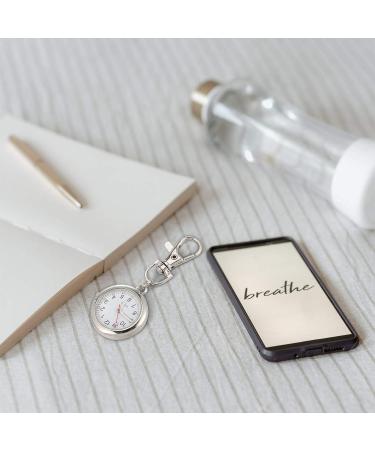 TEHAUX Nurse Pocket Watch | Doctor Brooch Fob Watch Quartz Keychain | Medical Paramedic Clip Watch (Silver) - Buy Online on GoSupps.com