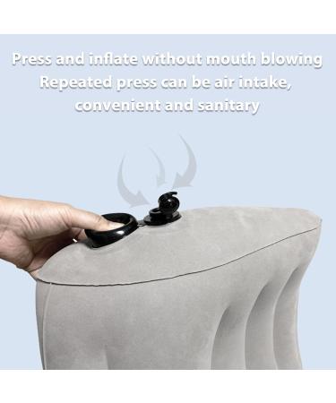 Buy Xnferty Inflatable Lumbar Support Pillow - Portable Washable Gray Pillow for Car Travel & Back Pain Relief - Buy Online on GoSupps.com