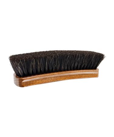 Birch Premium Quality Shoe Brush 100% Horsehair Shine Buff Polish Leather Shoes & Footwear Large 168mm x 53mm x 17mm (Black Horse Hair)