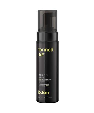 b.tan tanned AF - Ultra Dark Self Tanner - 100% Natural, Fast, 1 Hour Sunless Tanner Mousse, No Gimmicks, No Fake Tan Smell, No Added Nasties, Vegan, Cruelty & Paraben Free, 6.7 Fl Oz 6.7 Fl Oz (Pack of 1)