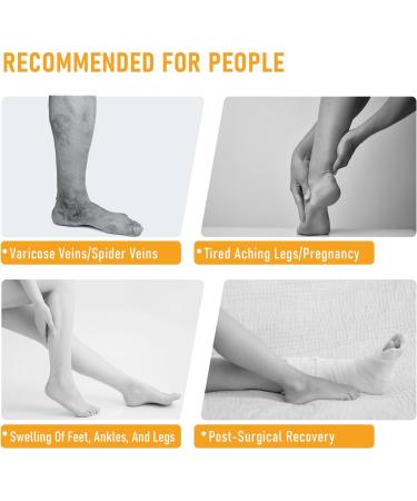Buy 2 Pairs Sheer Compression Socks for Women - 15-20 mmHg Knee High Stockings for Support Circulation & Swelling Relief - Beige Medium - Buy Online on GoSupps.com