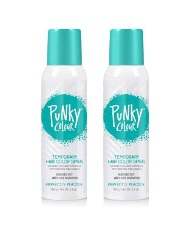 Punky Brand Punky Pastel Temporary Hair Color Spray Perfectly Peacock 7 Ounce 2-Pack 3.5 Ounce (Pack of 2) Perfectly Peacock