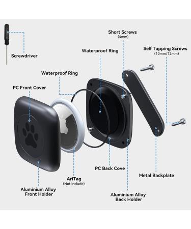 Cloudvalley Airtag Dog Collar - IPX8 Waterproof GPS Tracker for Apple Airtags - Lightweight Easy Install Anti-Loss Cover for Dogs & Cats - Buy Online on GoSupps.com