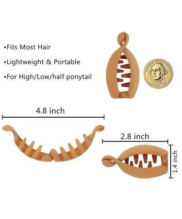 Hapdoo 4Pcs Small Hair Claw Clips for High Ponytail - Strong Hold Matte Banana Clips for Fine Hair - Mini Hair Jaw Clips Styling Accessories - Buy Online on GoSupps.com